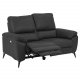 ACT NORDIC Rana 2 pers. sofa, m. 2 elektriske reclinere og USB port C stik - gr polyester og sort metal 