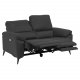 ACT NORDIC Rana 2 pers. sofa, m. 2 elektriske reclinere og USB port C stik - gr polyester og sort metal 