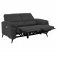 ACT NORDIC Rana 2 pers. sofa, m. 2 elektriske reclinere og USB port C stik - gr polyester og sort metal 