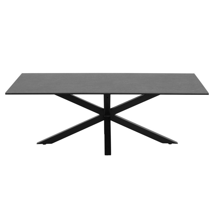 ACT NORDIC Heaven rektangulr sofabord - Fairbanks sort glas/keramik og sort metal (130x70) 