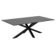 ACT NORDIC Heaven rektangulr sofabord - Fairbanks sort glas/keramik og sort metal (130x70) 