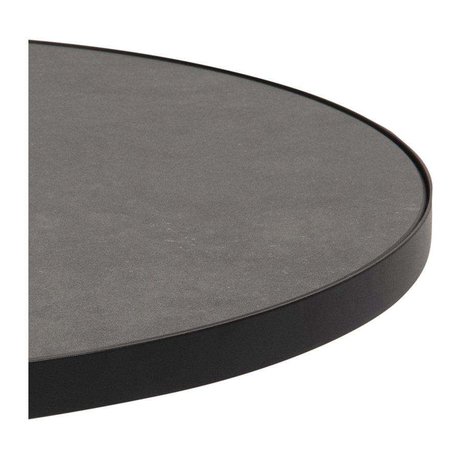 ACT NORDIC Soli rund sofabord - Fairbanks sort glas/keramik og sort metal (65,7) 