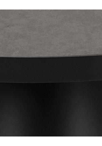 ACT NORDIC Soli rund sofabord - Fairbanks sort glas/keramik og sort metal (65,7) 