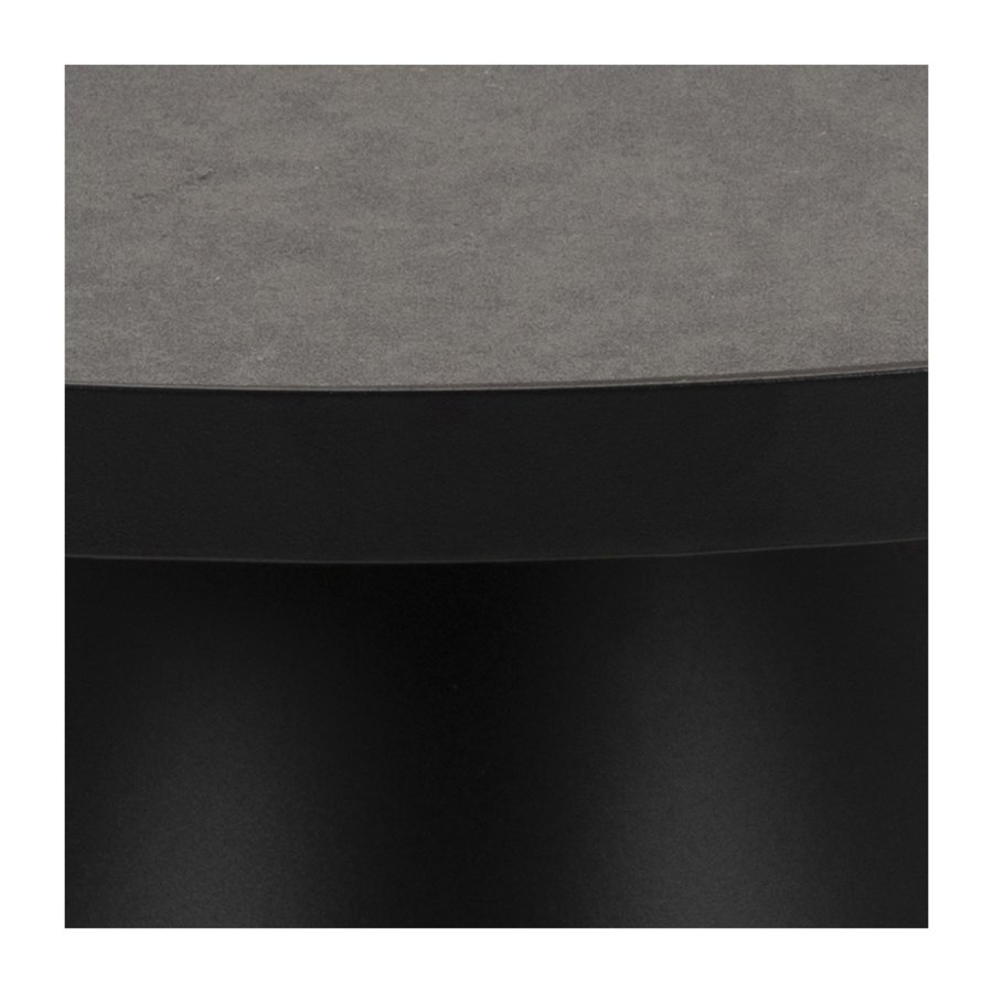 ACT NORDIC Soli rund sofabord - Fairbanks sort glas/keramik og sort metal (65,7) 