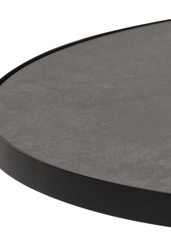ACT NORDIC Soli rund sofabord - Fairbanks sort glas/keramik og sort metal (65,7) 