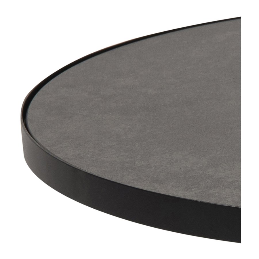 ACT NORDIC Soli rund sofabord - Fairbanks sort glas/keramik og sort metal (65,7) 