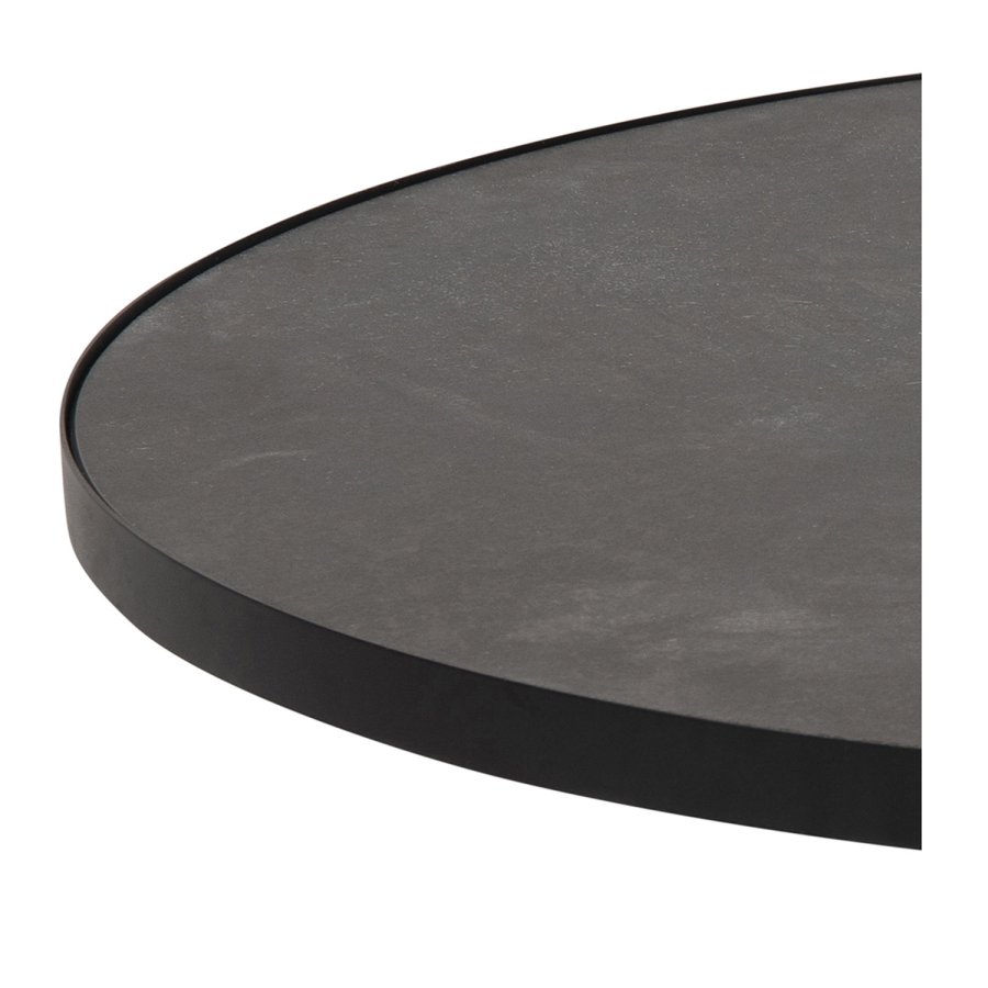ACT NORDIC Soli rund sofabord -  Fairbanks sort glas/keramik og sort metal (85,7) 