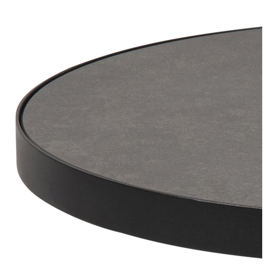 ACT NORDIC Soli rund sofabord -  Fairbanks sort glas/keramik og sort metal (45,7) 