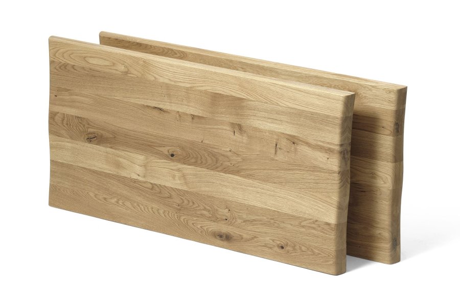 Atlantic tillgsplade med blget kant 40 mm, rektangulr - natur egetr (95x50) (st af 2)