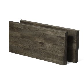 Atlantic tillgsplade med blget kant 60 mm, rektangulr - rgfarvet egetr (100x50) (st af 2)