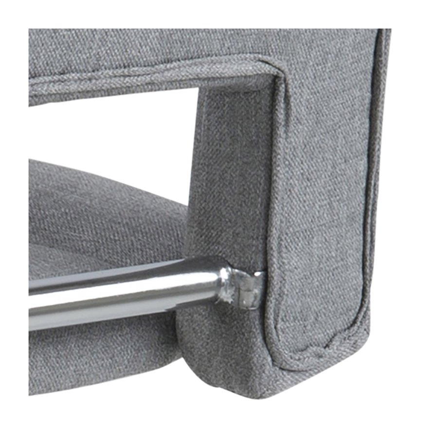 ACT NORDIC Sylvia barstol, m. rygln, fodsttte, gaspatron TÜV og trompetfod - lysegr polyester og krom metal