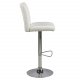 ACT NORDIC Sylvia barstol, m. rygln, fodsttte, gaspatron TÜV og trompetfod - hvid PU og krom metal 
