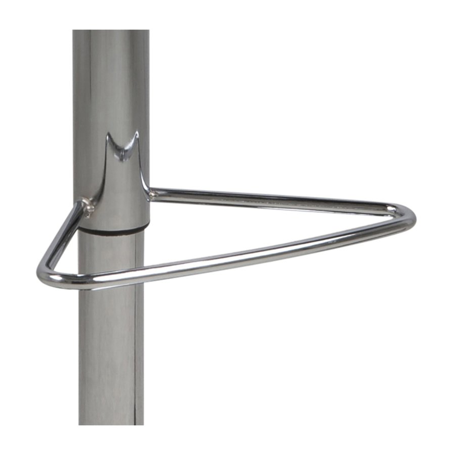 ACT NORDIC Sylvia barstol, m. rygln, fodsttte, gaspatron TÜV og trompetfod - hvid PU og krom metal 