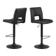 ACT NORDIC Sylvia barstol, m. rygln, fodsttte og gaspatron - sort PU og sort stl