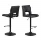 ACT NORDIC Sylvia barstol, m. rygln, fodsttte, gaspatron TÜV og trompetfod - sort PU og sort metal