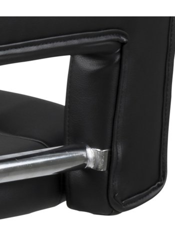 ACT NORDIC Sylvia barstol, m. rygln, fodsttte, gaspatron TÜV og trompetfod - sort PU og sort metal