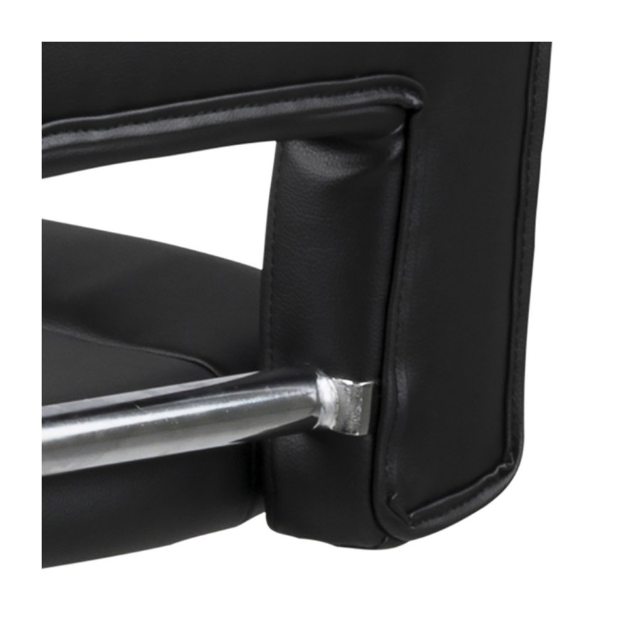 ACT NORDIC Sylvia barstol, m. rygln, fodsttte, gaspatron TÜV og trompetfod - sort PU og sort metal