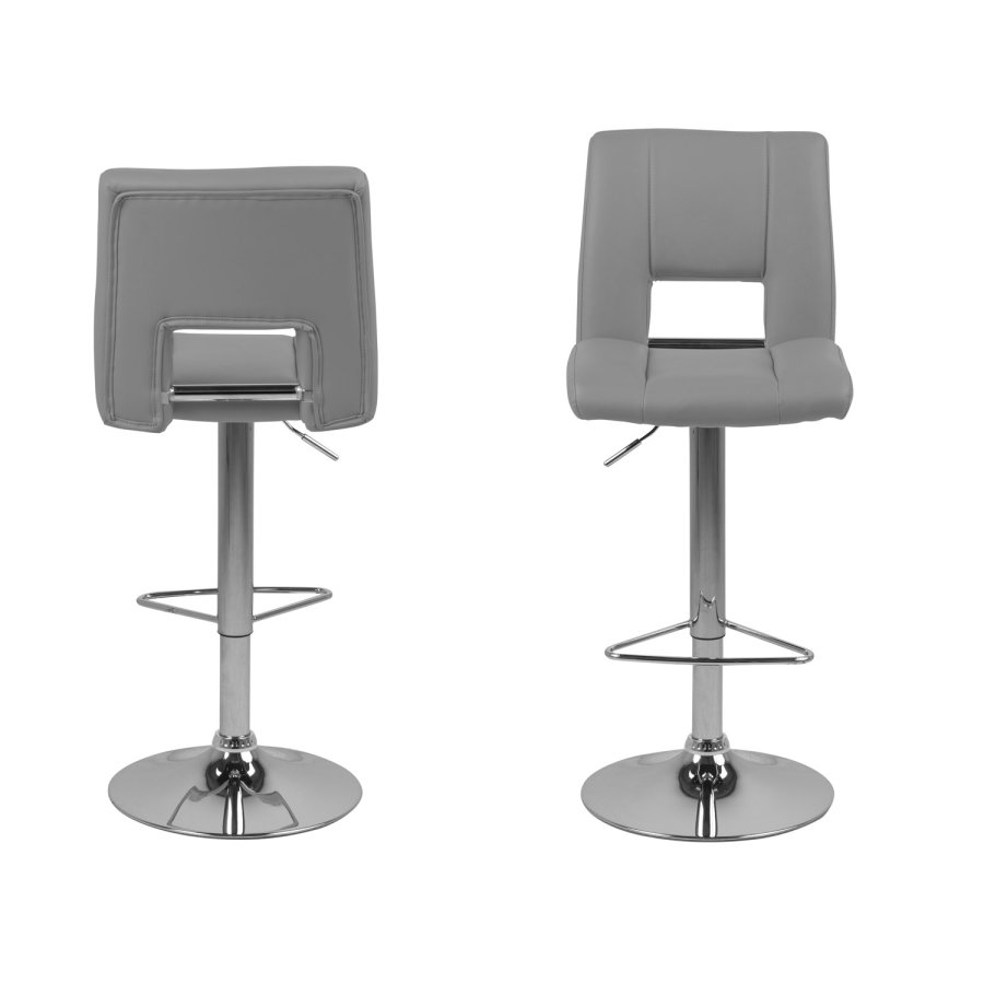 ACT NORDIC Sylvia barstol, m. rygln, fodsttte, gaspatron TÜV og trompetfod - gr PU (udget)