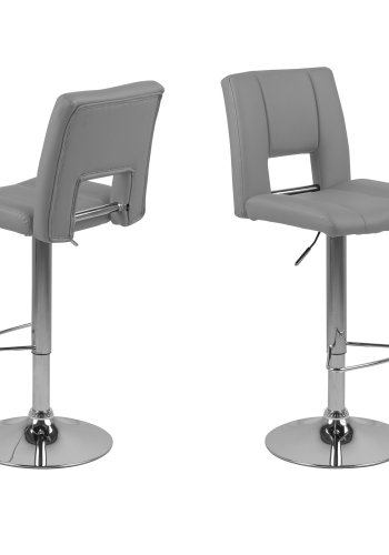 ACT NORDIC Sylvia barstol, m. rygln, fodsttte, gaspatron TÜV og trompetfod - gr PU (udget)