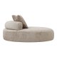HOUSE NORDIC Daybed med 2 puder i chenille, rund, natur, HN1251