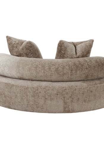 HOUSE NORDIC Daybed med 2 puder i chenille, rund, natur, HN1251