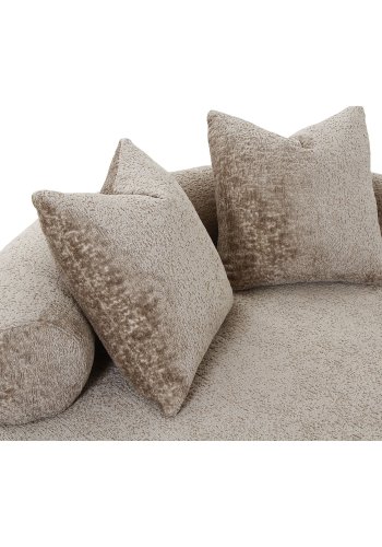 HOUSE NORDIC Daybed med 2 puder i chenille, rund, natur, HN1251