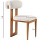 NORDVÄRK Natura spisebordsstol - hvid polyester og egepoleret bgetr (st med 2)