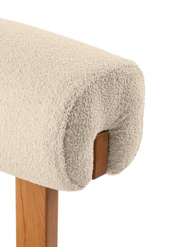 NORDVÄRK Natura spisebordsstol - rhvid polyester og egepoleret bgetr (st med 2)