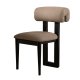 NORDVÄRK Natura spisebordsstol - sand/beige polyester og sort bgetr (st med 2)