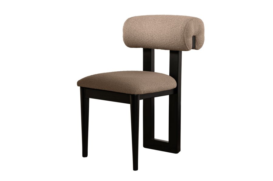 NORDVÄRK Natura spisebordsstol - sand/beige polyester og sort bgetr (st med 2)