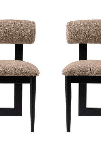 NORDVÄRK Natura spisebordsstol - sand/beige polyester og sort bgetr (st med 2)