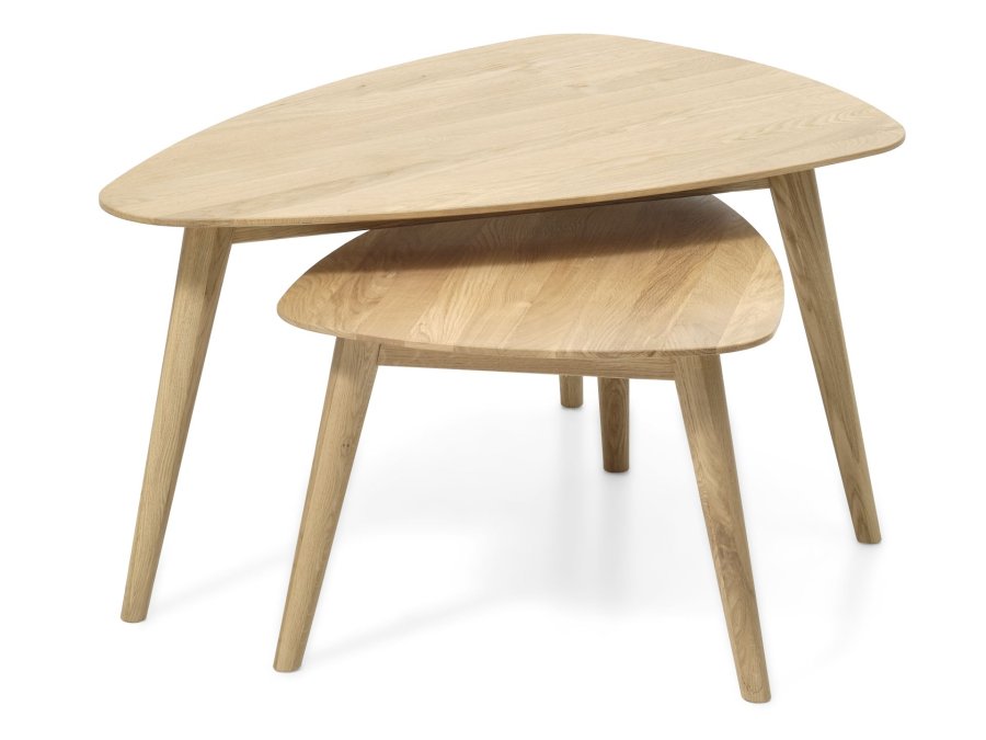 Bali sofabord SM, trekantet - natur egetr (st af 2)