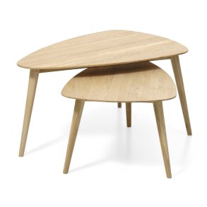 Bali sofabord ML, trekantet - natur egetr (st af 2)
