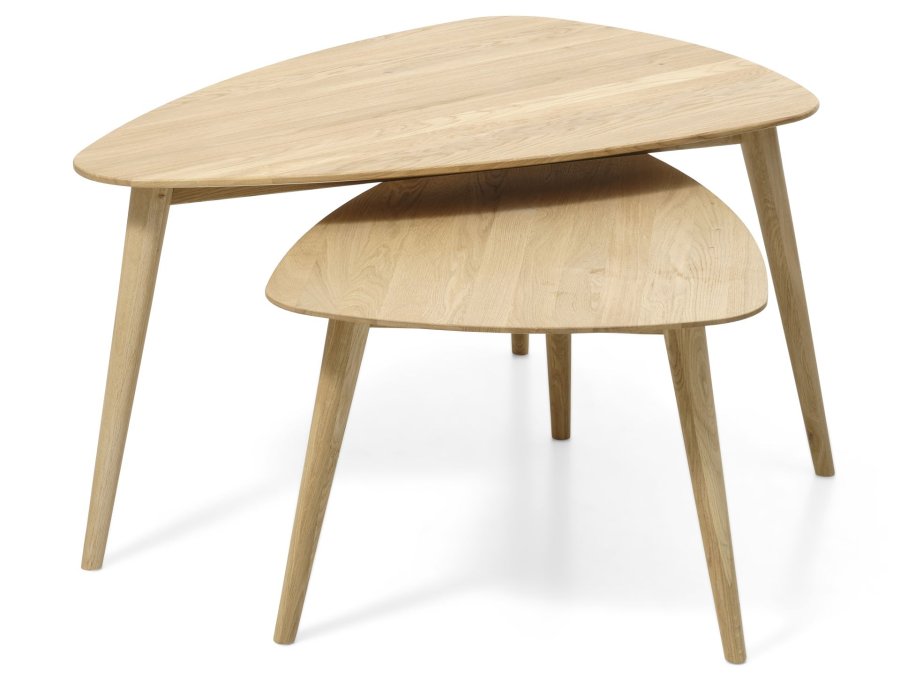 Bali sofabord ML, trekantet - natur egetr (st af 2)