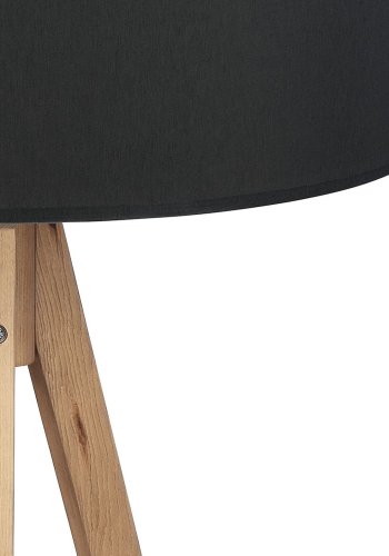 TK Treviso gulvlampe - sort stof og natur tr