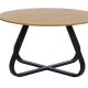 Cesura sofabord, rund - natur egemelamin og sort metal (80)