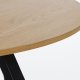 Cesura sofabord, rund - natur egemelamin og sort metal (80)
