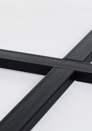 Cesura sofabord, rund - natur egemelamin og sort metal (80)