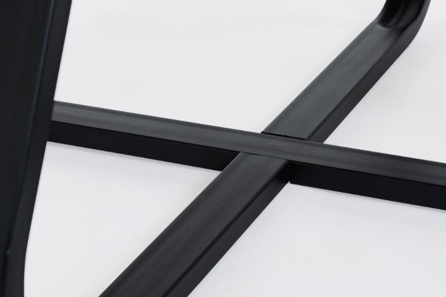 Cesura sofabord, rund - natur egemelamin og sort metal (80)