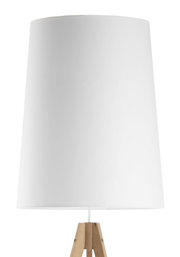 TK Walz gulvlampe - hvid stof og natur tr