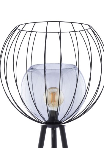 TK Universo gulvlampe - grafit glas og sort metal