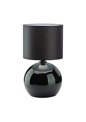 TK Palla bordlampe, Lille - sort stof og sort glas