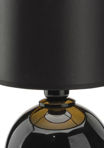 TK Palla bordlampe, Lille - guld, sort stof og sort glas