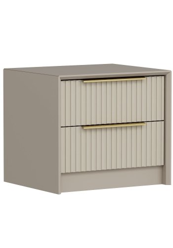 FUNZI LIVING Kale Luxe natbord, m. 2 skuffer - sten melamin (53x45)