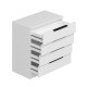 FUNZI LIVING 7912 kommode, m. 4 skuffer - hvid melamin