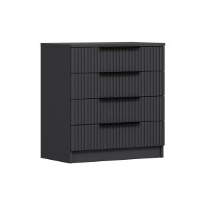 FUNZI LIVING 7899 kommode, m. 4 skuffer - antracitgr melamin