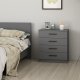FUNZI LIVING 4925 kommode, m. 4 skuffer - antracitgr melamin