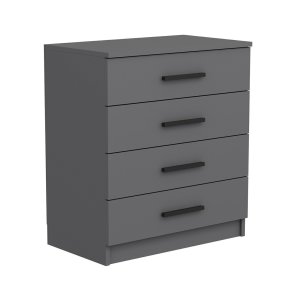 FUNZI LIVING 4925 kommode, m. 4 skuffer - antracitgr melamin