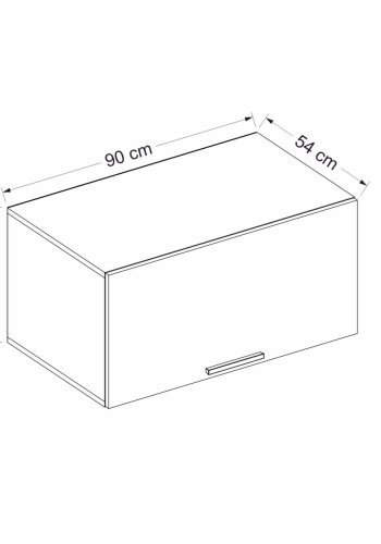 FUNZI LIVING vgskab 90, m. 1 lge - antracitgr melamin