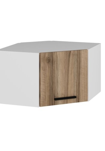 FUNZI LIVING Dore hjrnevgskab, m. 1 lge - natur og hvid melamin